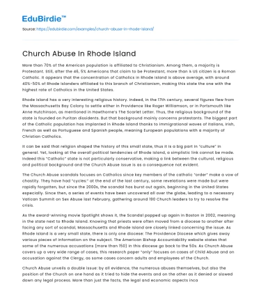 Church Abuse In Rhode Island