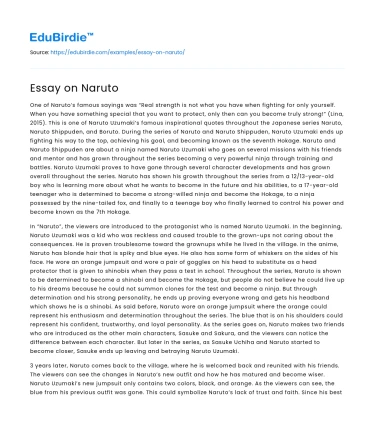 Essay on Naruto