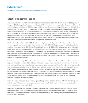 Brazil Research Paper
