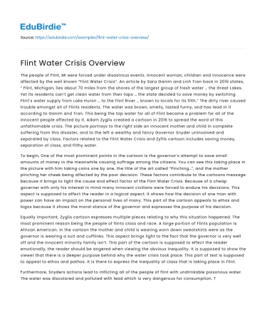 Flint Water Crisis Overview