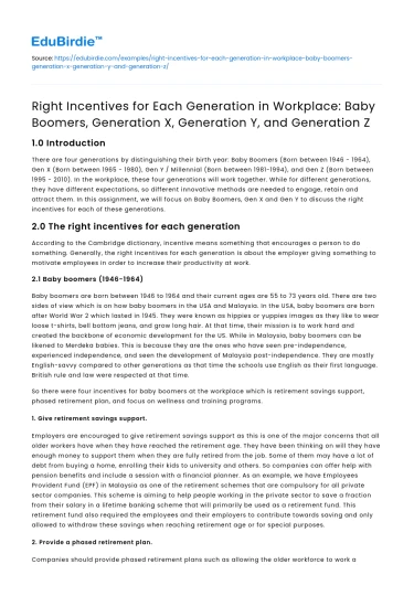 Generational Incentives in the Workplace: Boomers to Gen Z