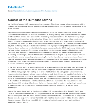 Causes of the Hurricane Katrina