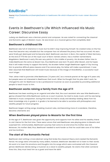 Beethoven’s Life and Musical Legacy