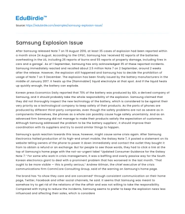 Analyzing the Samsung Galaxy Note 7 Battery Crisis