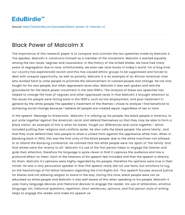 Black Power of Malcolm X