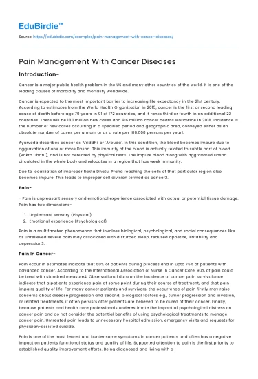 Cancer Pain Management