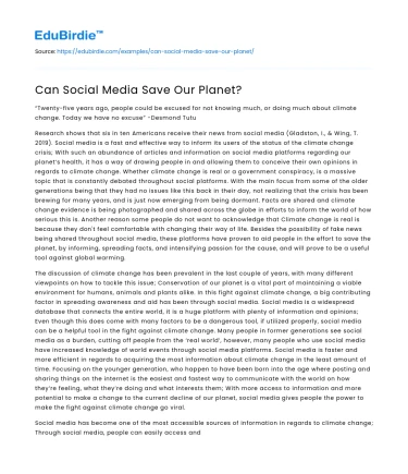 Can Social Media Save Our Planet?