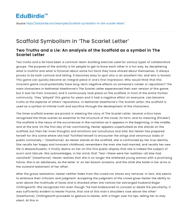 Scaffold Symbolism in ‘The Scarlet Letter’