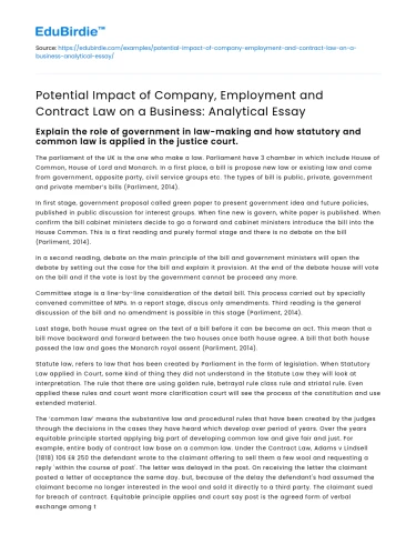 Legal Frameworks and Their Influence on Business Operations