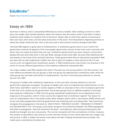 Essay on 1984