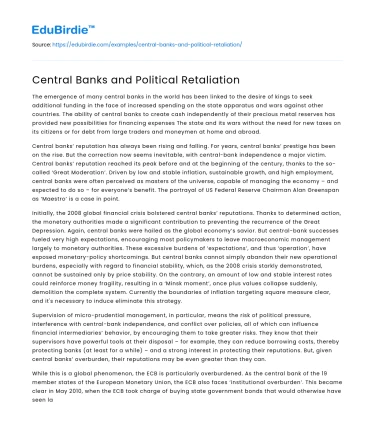 Central Banks and Political Retaliation