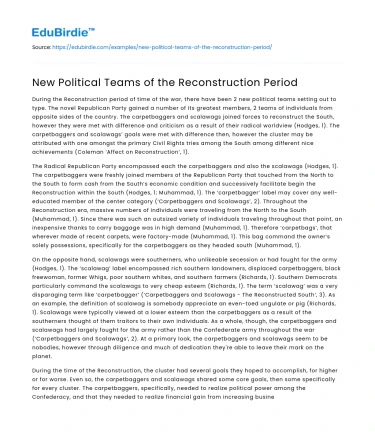 Political Coalitions in Reconstruction America