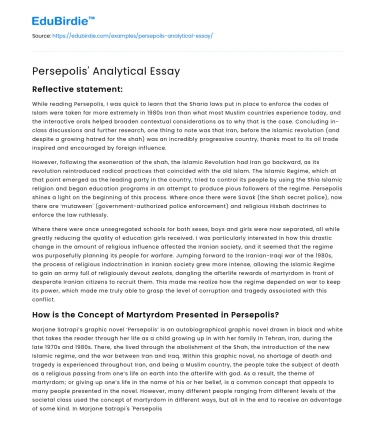 Persepolis’ Analytical Essay