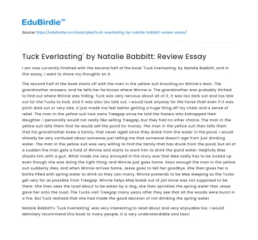 The Timeless Themes of Tuck Everlasting