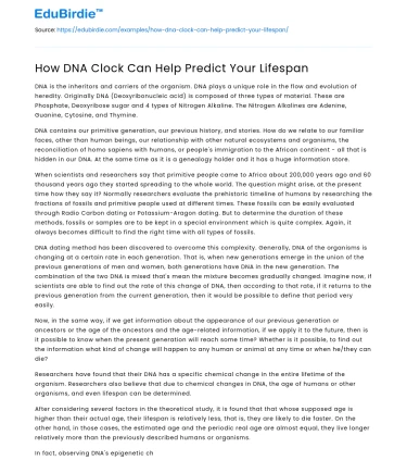 How DNA Clock Can Help Predict Your Lifespan