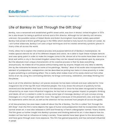 Life of Banksy in ‘Exit Through the Gift Shop’