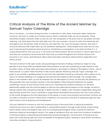 Symbolism and Morality in Coleridge’s Epic Poem