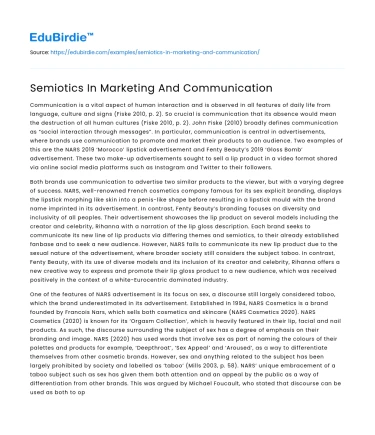 Semiotics In Marketing And Communication