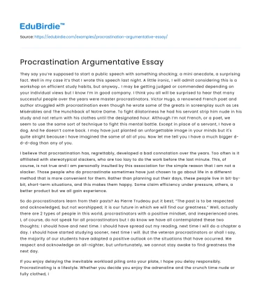 The Complex Dynamics of Procrastination