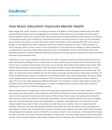 How Music Education Improves Mental Health