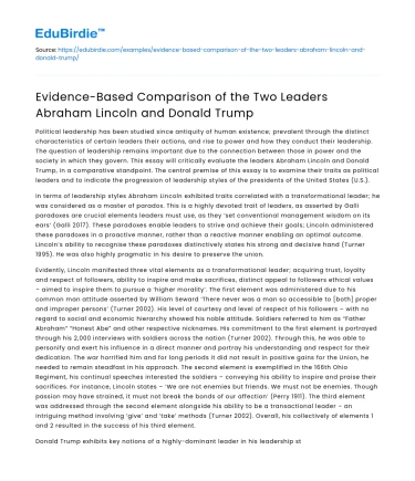 Lincoln vs Trump: Evidence-Based Comparison