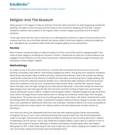 Religion And The Museum