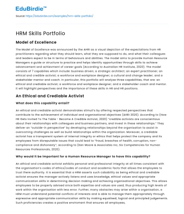 HRM Skills Portfolio