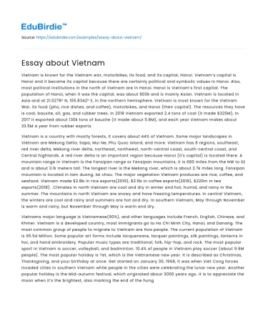 Vietnam: A Cultural and Historical Perspective