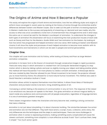 The Origins of Anime and How it Became a Popular