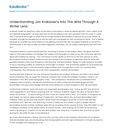 Understanding Jon Krakauer’s Into The Wild Through A Writer Lens