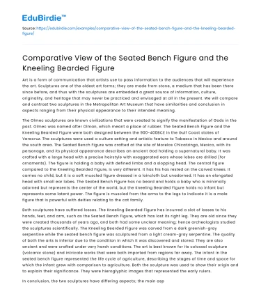 Comparison of Seated Bench Figure and Kneeling Bearded Figure
