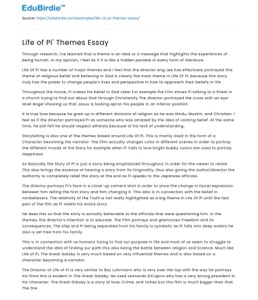 The Themes of ‘Life of Pi’