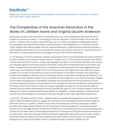 Interpreting the American Revolution by Harris and Anderson