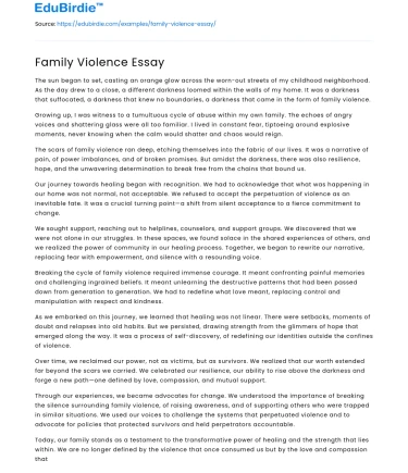 Family Violence Essay