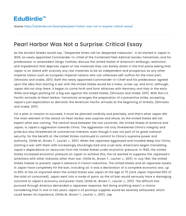 Foreseen Attack: Analyzing Pearl Harbor’s Predictability