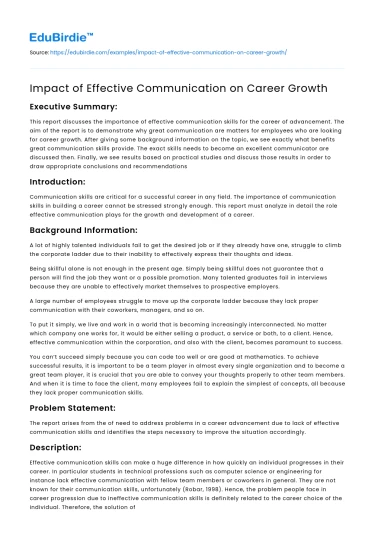 Impact of Effective Communication on Career Growth