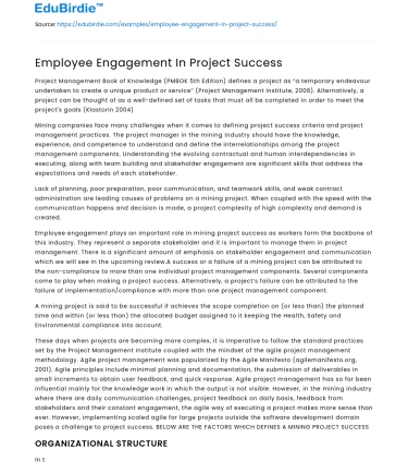 Employee Engagement In Project Success