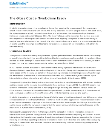 The Glass Castle’ Symbolism Essay