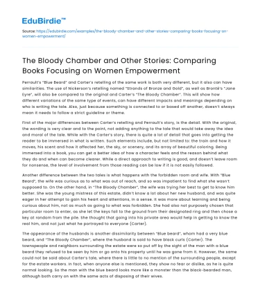 Comparing Books on Women Empowerment: The Bloody Chamber