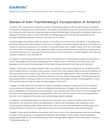 Review of Alan Trachtenberg’s ‘Incorporation of America’