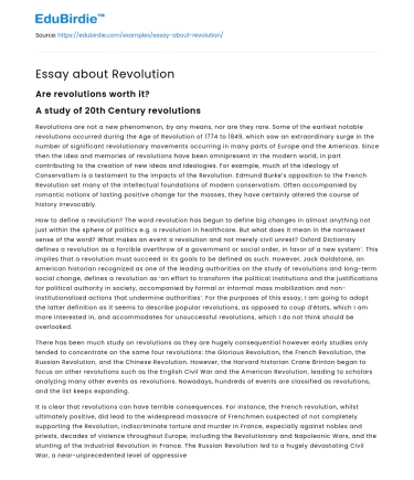 Essay about Revolution