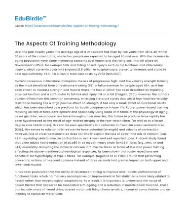 The Aspects Of Training Methodology