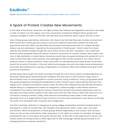 A Spark of Protest Creates New Movements