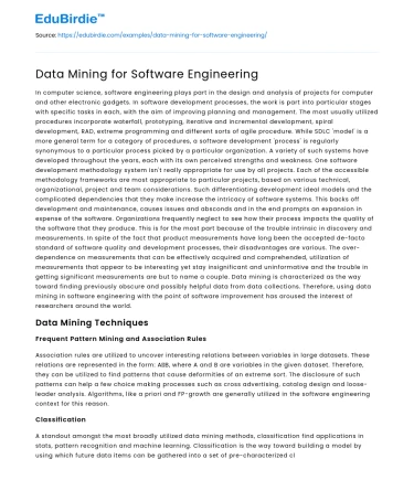 Data Mining for Software Engineering