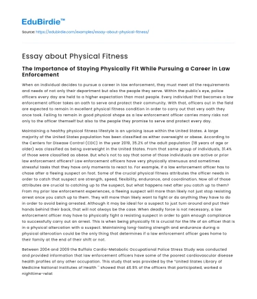 Essay about Physical Fitness