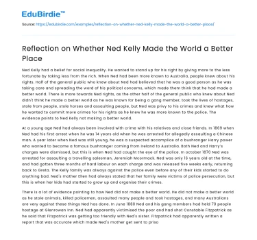 Ned Kelly: A Controversial Legacy