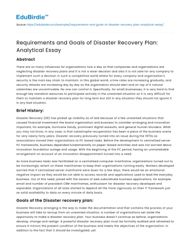 Key Components of an Effective Disaster Recovery Plan