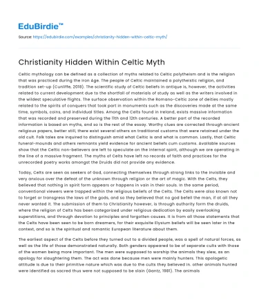 Christianity Hidden Within Celtic Myth