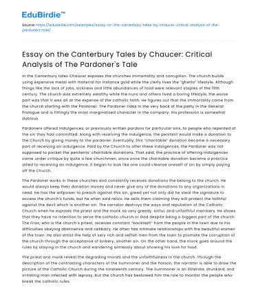 The Paradox of Greed and Morality in The Pardoner’s Tale