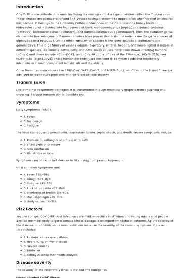 CORONAVIRUS (COVID-19) And Ventilators